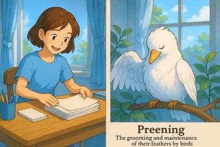 Preening Meaning
