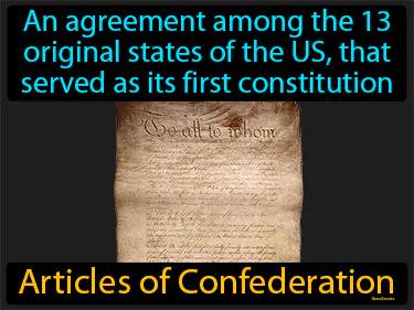 Articles Of Confederation Meaning