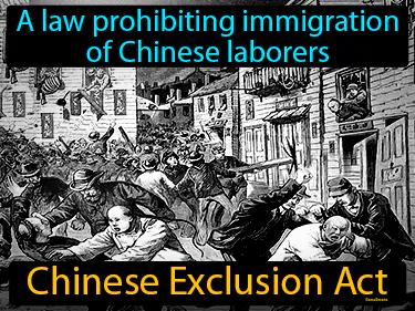 Chinese Exclusion Act Meaning