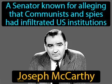 Joseph McCarthy Meaning