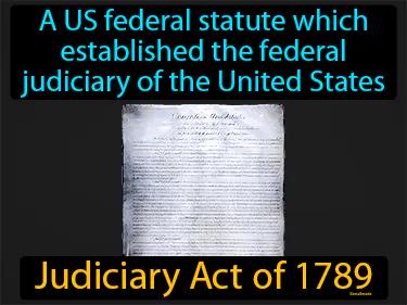 Judiciary Act Of 1789 Meaning
