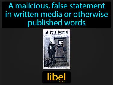 Libel Meaning