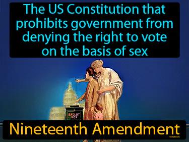 Nineteenth Amendment Meaning