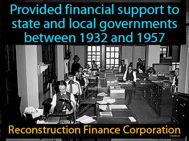 Reconstruction Finance Corporation Meaning