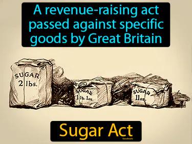 Sugar Act Meaning