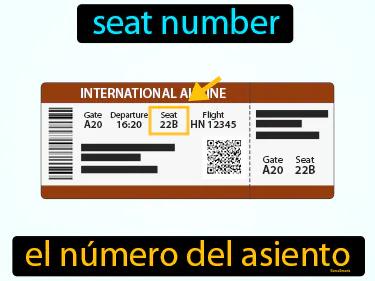 El Numero Del Asiento Meaning