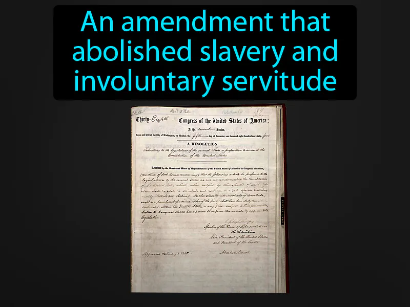 Thirteenth Amendment Definition