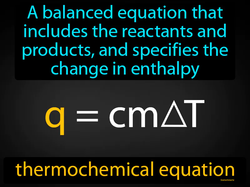 Thermochemical Equation Definition Thermochemical Equation Definition